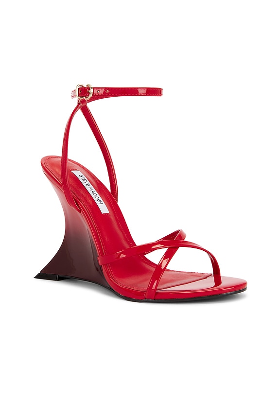 view 2 of 5 SANDALES LAYERS in Red Patent