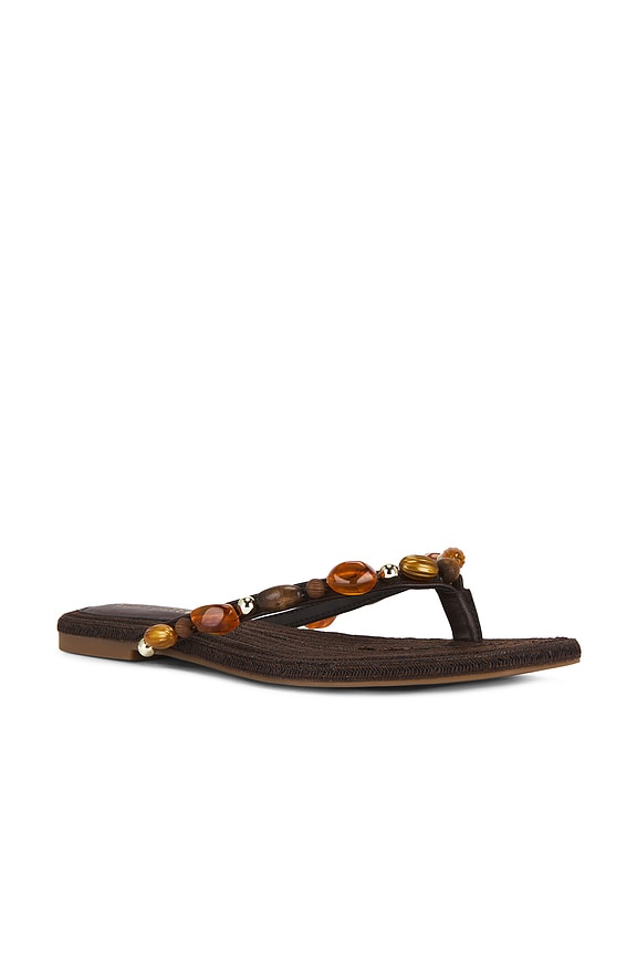 view 2 of 5 Marble Flip Flop in Brown Multi