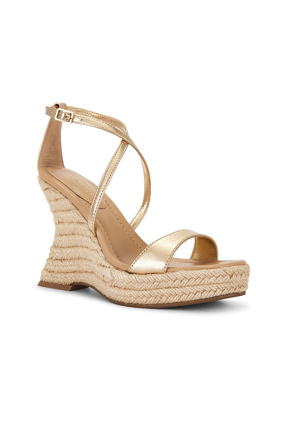 view 2 of 5 SANDALE ESPADRILLE CALIANA in Gold Leather