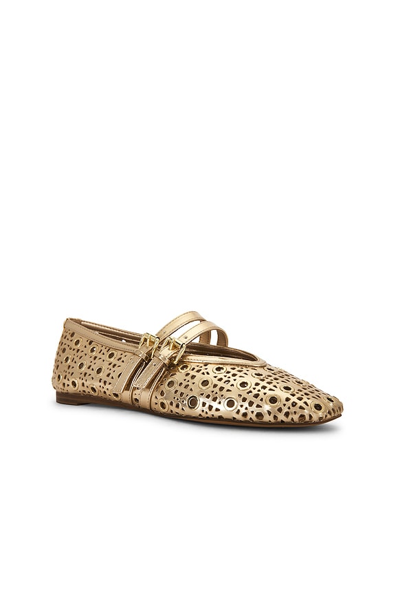 view 2 of 5 Lydia Mary Jane in Gold Leather
