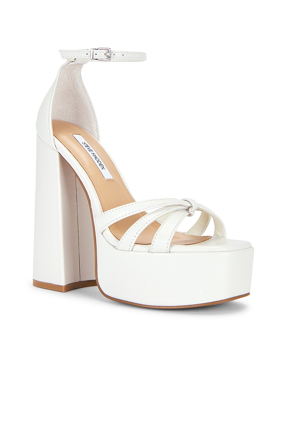 view 2 of 5 TACONES PLATAFORMA RETRO in White Leather