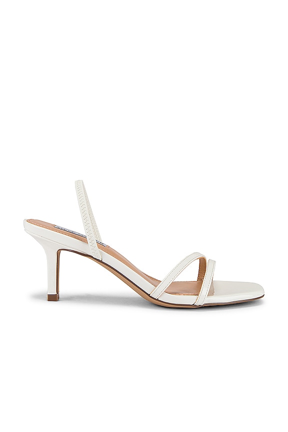 Steve Madden Loft Kitten Heel Sandal in White Patent | REVOLVE