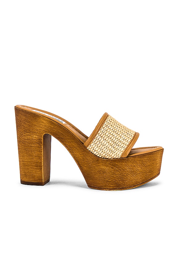 view 1 of 5 Marisol Platform Sandal in Natural Raffia