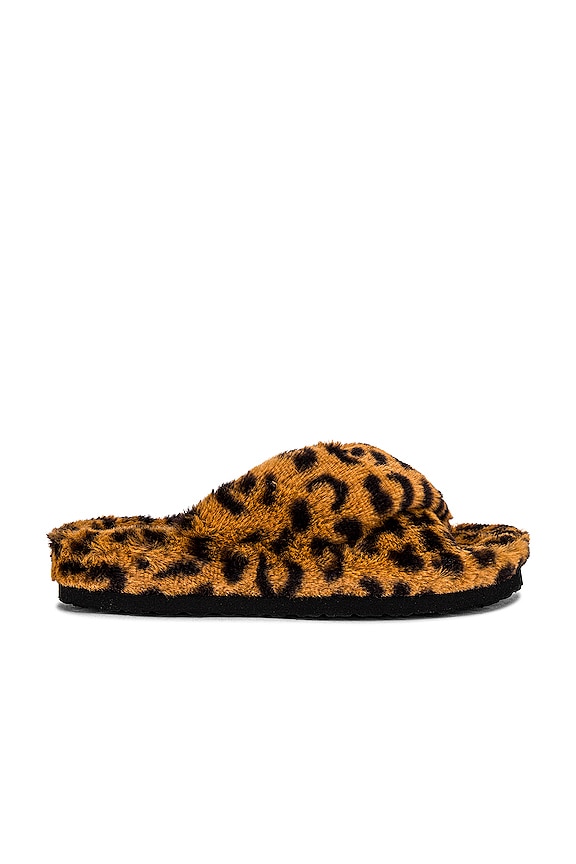 view 1 of 5 Fuzed Slipper in Leopard