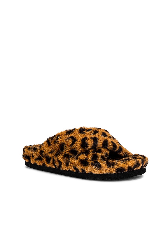 view 2 of 5 Fuzed Slipper in Leopard