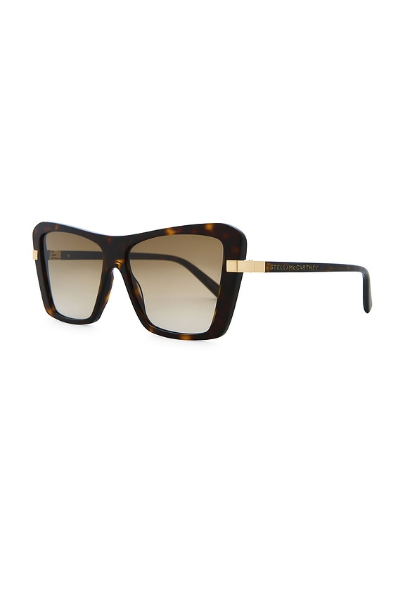 view 2 of 3 Slim Sunglasses in Dark Havana & Gradient Brown