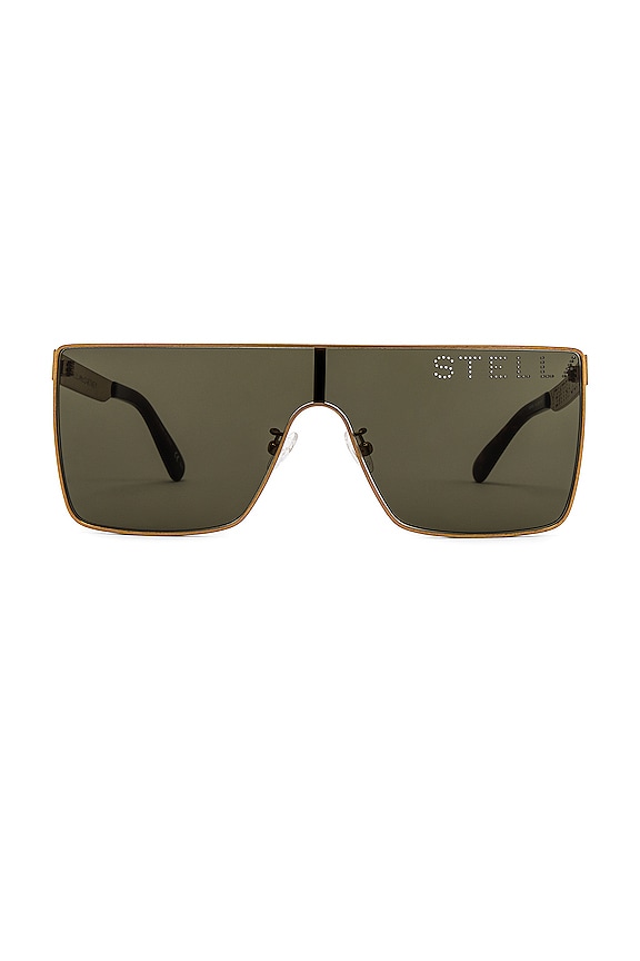 view 1 of 3 Iconic Rimless Flat Top in Shiny Vintage Gold & Green