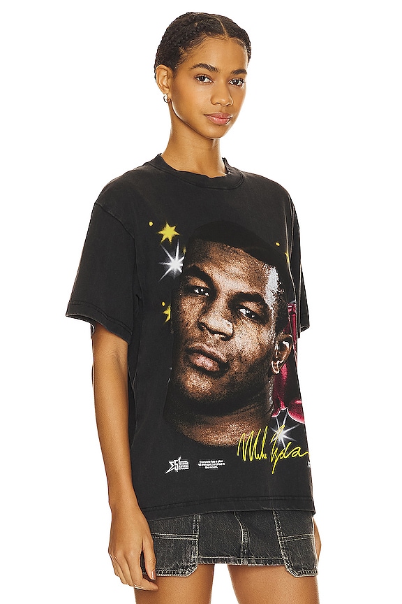 view 2 of 4 Mike Tyson Airbrush Gloves Tee in Washed Black