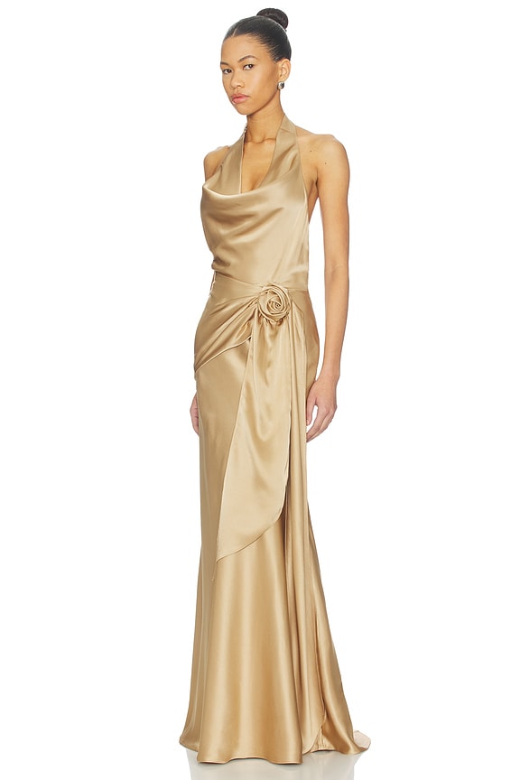 view 2 of 3 Rozalia Dress in Gold