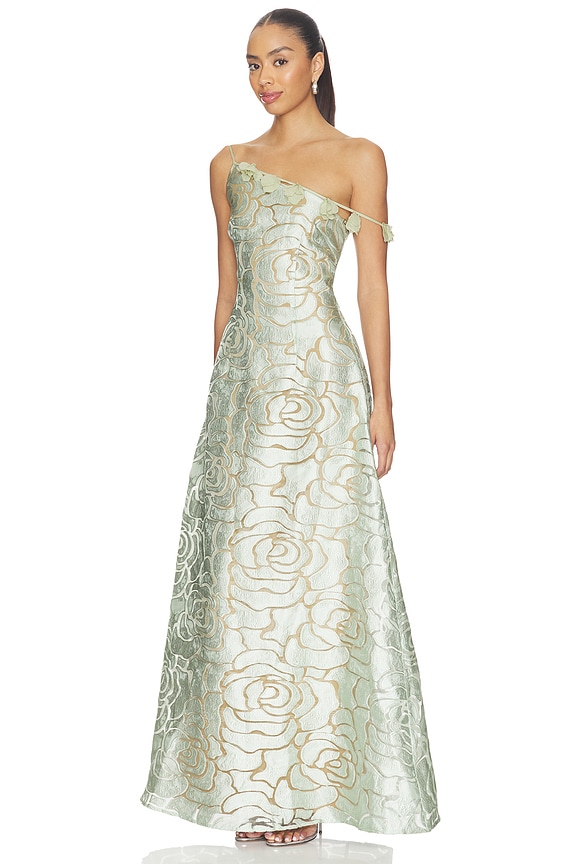 view 2 of 4 VESTIDO LARGO PALOMA in Eden Lace Pistachio Mist