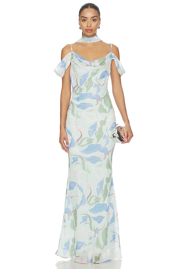 view 1 of 3 Rosalie Dress in Mist Garden