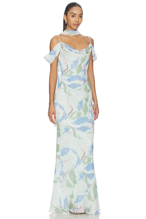 view 2 of 3 Rosalie Dress in Mist Garden