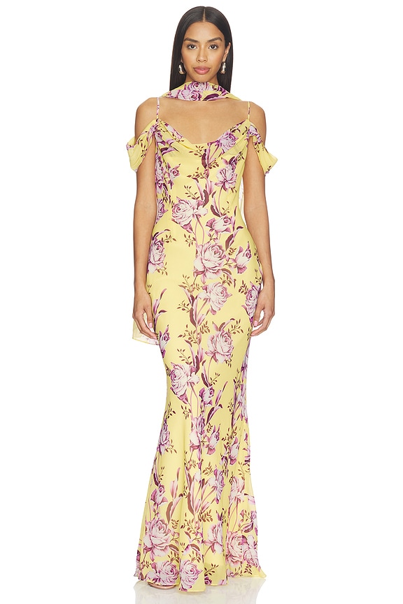 view 1 of 4 ROBE ROSALIE in Lemon Rose