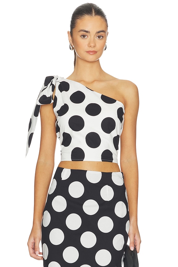 view 1 of 4 Milano Top in Polka Dots