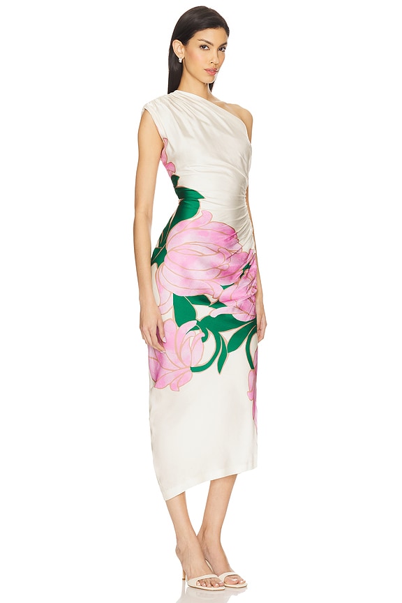 view 2 of 4 Single Shoulder Dress in Pink Magnolia