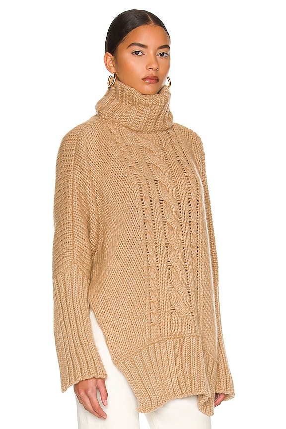 view 2 of 4 Turtleneck Blanket Sweater in Camel