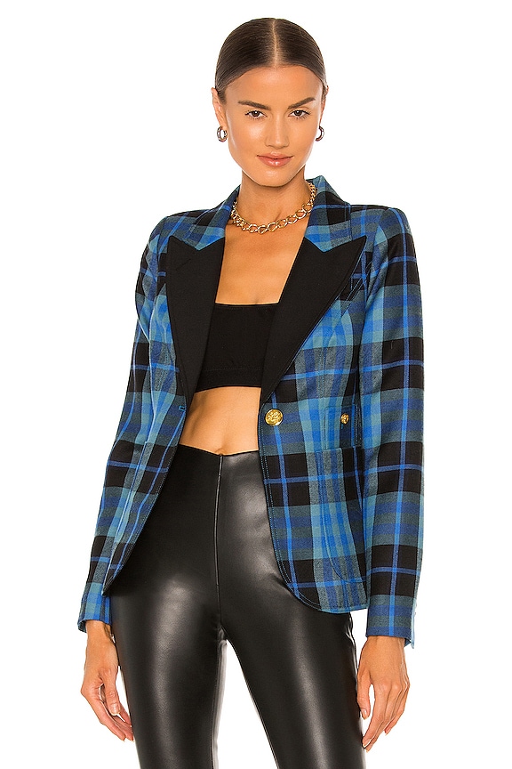 view 2 of 5 Patch Pocket Duchess Blazer in Blue Tartan & Black