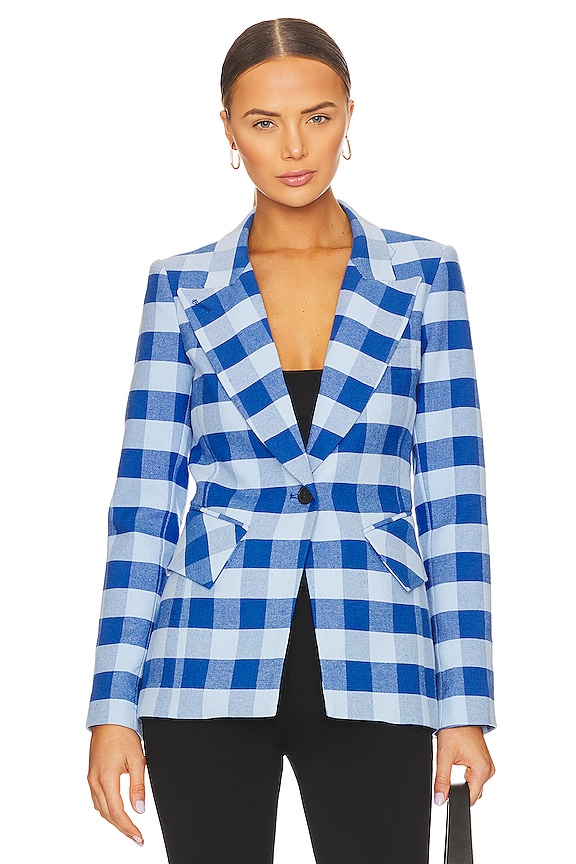 view 2 of 5 블레이저 in Tonal Blue Check