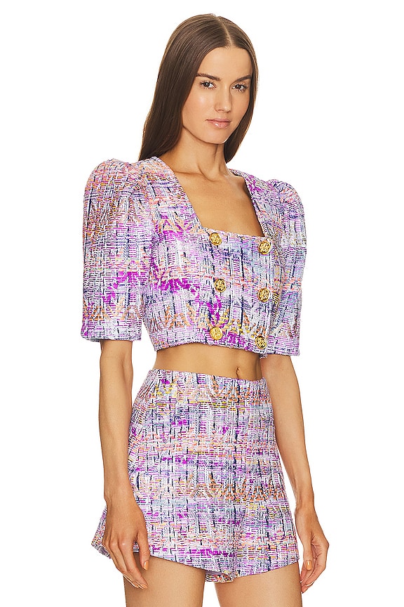 view 2 of 5 BLOUSON in Violet Jacquard