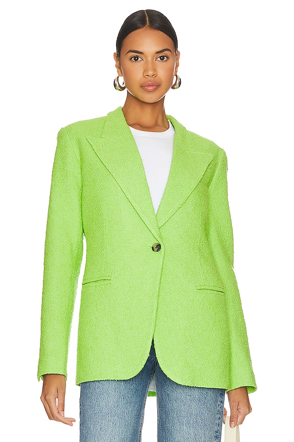 view 2 of 5 90'S 블레이저 in Lime Tweed