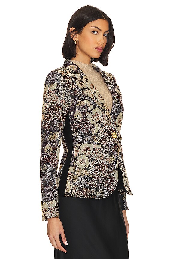 view 2 of 4 Patch Pocket Tux Blazer in Midnight Tapestry With Black