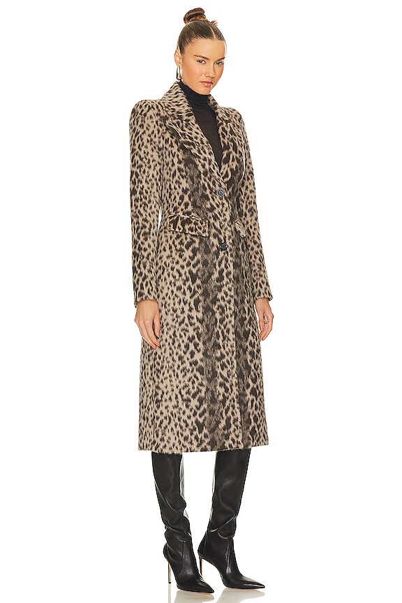view 2 of 3 Pagoda Brando Coat in Leopard
