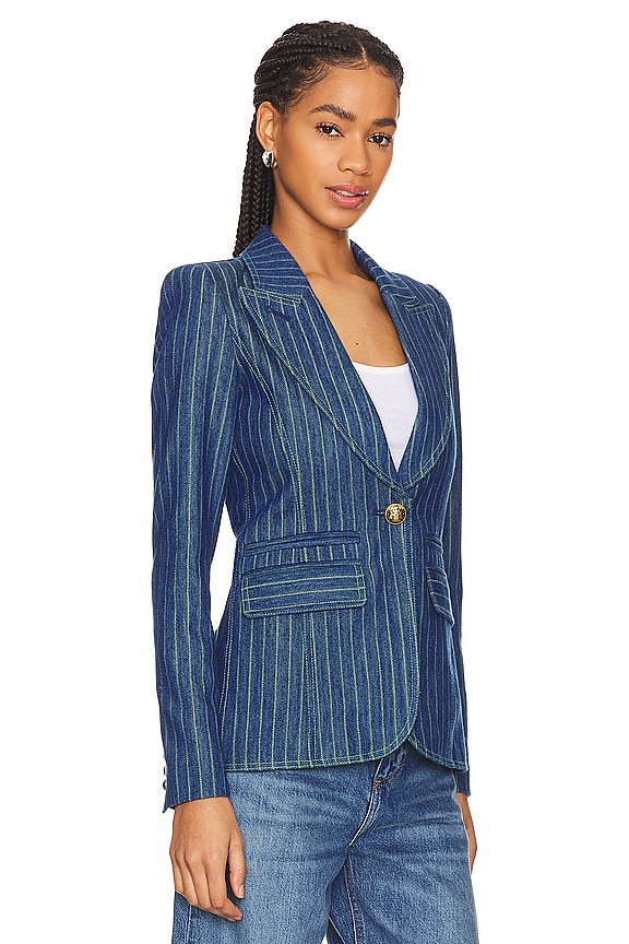 view 2 of 5 HUTTON デニムブレザー in Denim Stripe