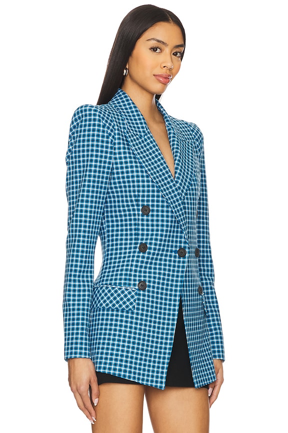 view 2 of 5 Not A Double Breasted Pagoda Blazer in Micro Blue