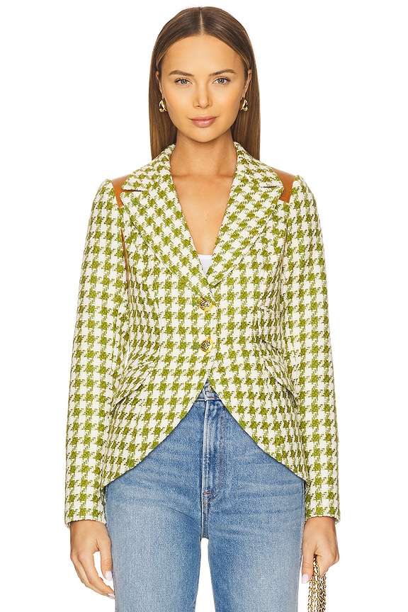 view 2 of 6 Rifle-Patch Equestrian Blazer in Fern Houndstooth