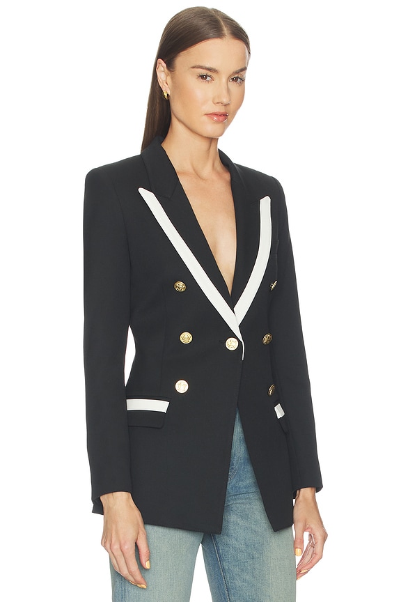 view 2 of 4 Taped Not A Db Blazer in Deep Black With Chalk