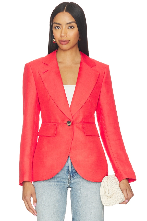 view 1 of 5 BLAZER SANS COUTURES in Poppy