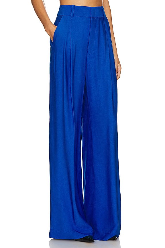 view 2 of 4 Pleated Trouser in Aegean Blue