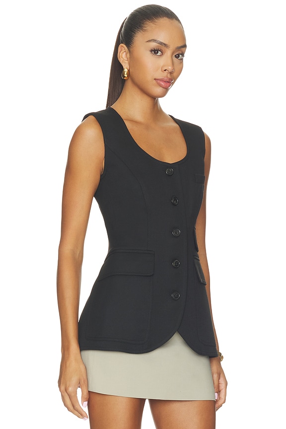 view 2 of 5 Portrait Neck Vest in Deep Black