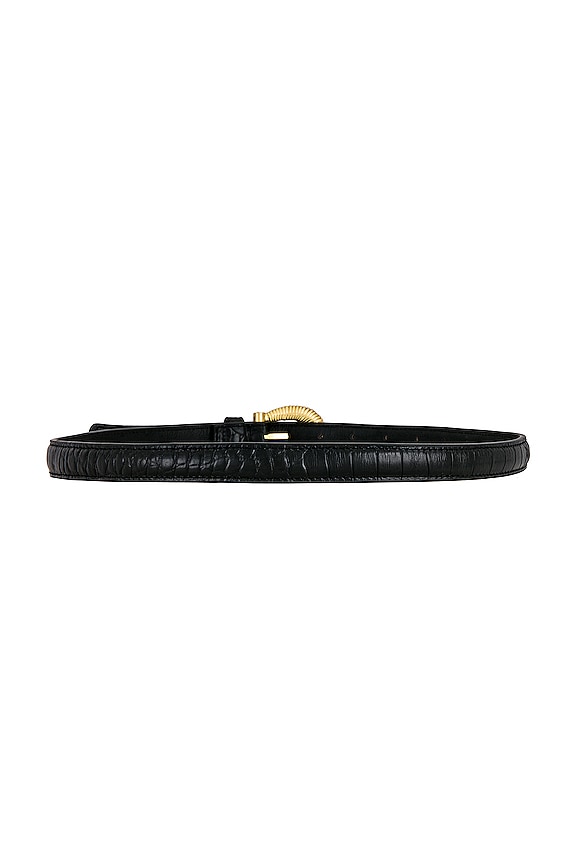 view 2 of 3 Matea Belt in Black Croc