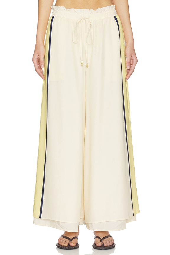 view 1 of 6 The Lilou Pants in Canary Stripe