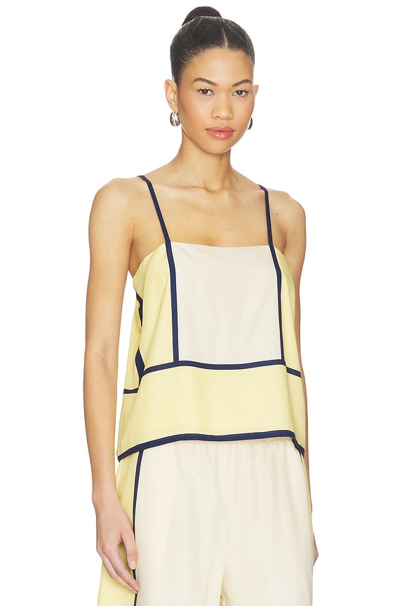 view 2 of 4 The Sian Top in Canary Stripe