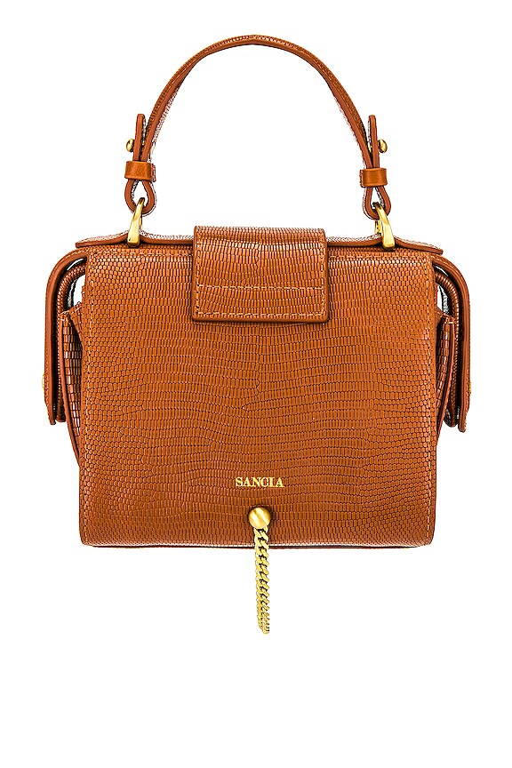 view 2 of 6 Nahla Midi Bag in Tan Lizard