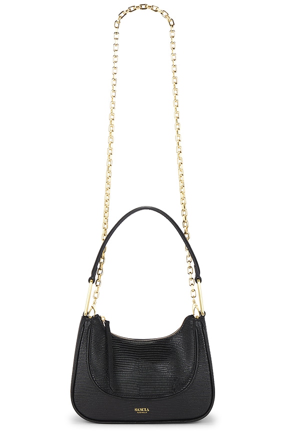 view 1 of 5 The Loja Shoulder Bag in Black Lizard
