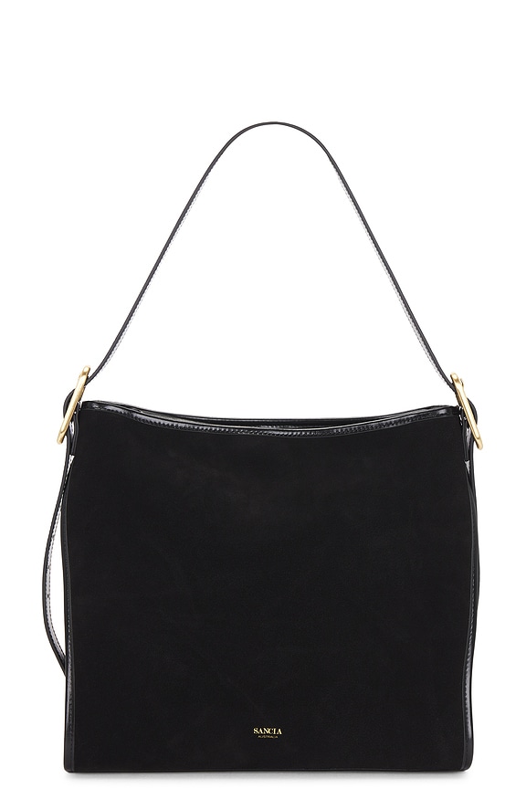 view 1 of 4 SAC PORTÉ ÉPAULE THE MORETTO in Black Suede