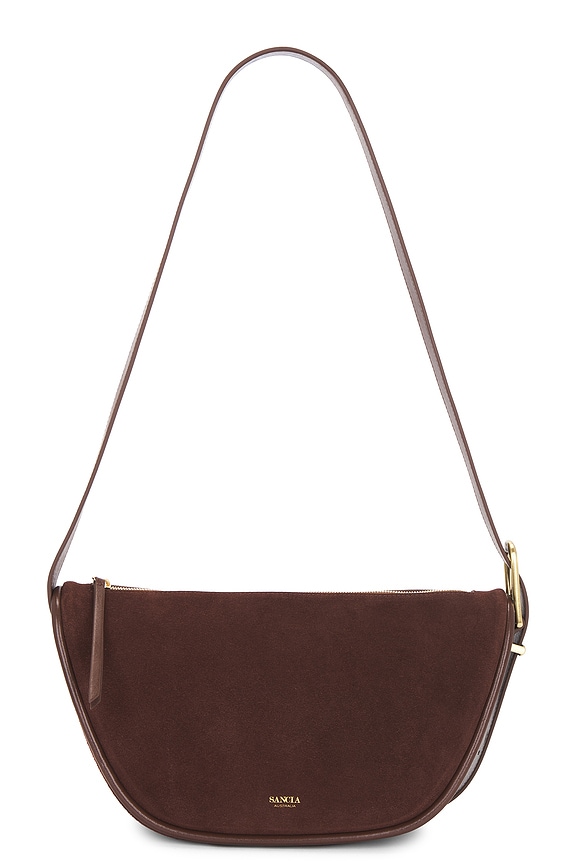 view 1 of 4 The Osimo Shoulder Bag in Cocoa Suede
