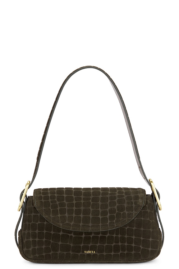 view 2 of 4 SAC PORTÉ ÉPAULE PAMELA in Olive Croc