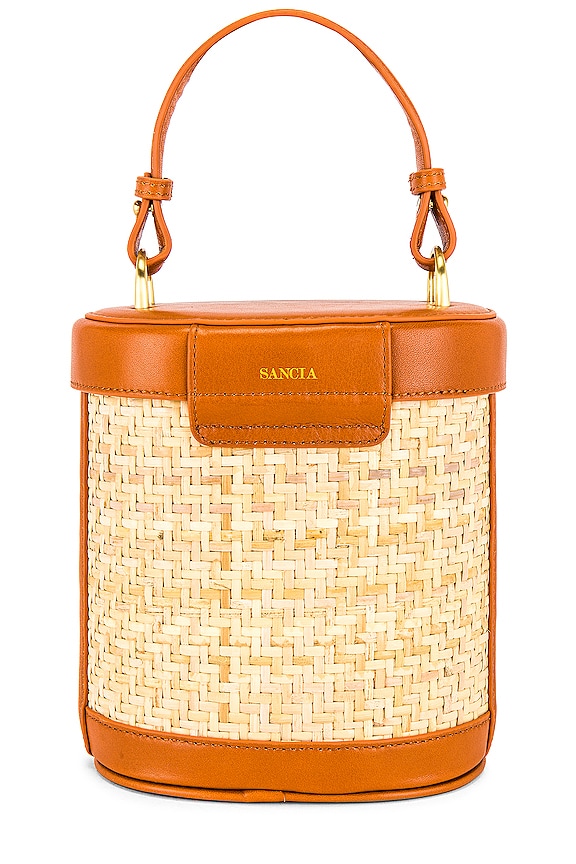 view 2 of 5 The Camillo Bucket Bag in Cognac Rattan