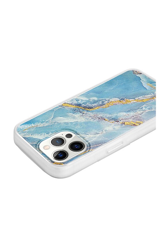 view 2 of 2 Magsafe Antimicrobial iPhone 13 Pro Max Case in Ice Blue Marble