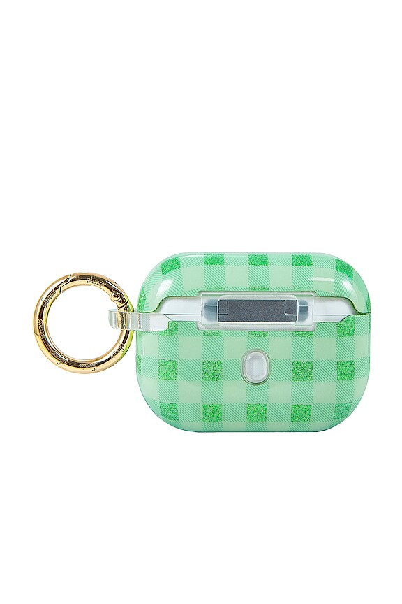 view 2 of 4 Airpod Pro Case in Minty Gingham