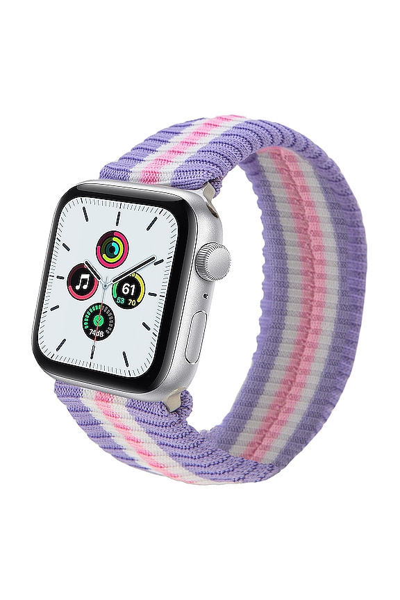 view 2 of 3 Knit Apple Watchbands in Lavender & Pink Stripe
