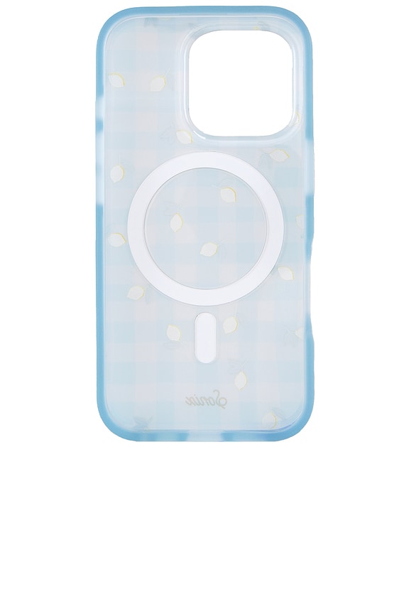 view 2 of 4 iPhone 16 Pro Case in Lemon Gingham in Blue