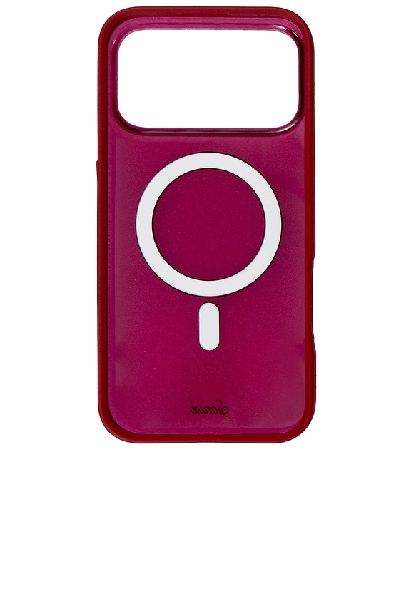 view 2 of 4 Magsafe Compatible iPhone 17 Pro Max Case in Glass Maroon