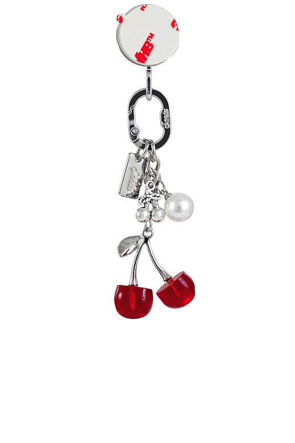 view 2 of 4 Phone Charm With Adhesive Hook in Red Cherry