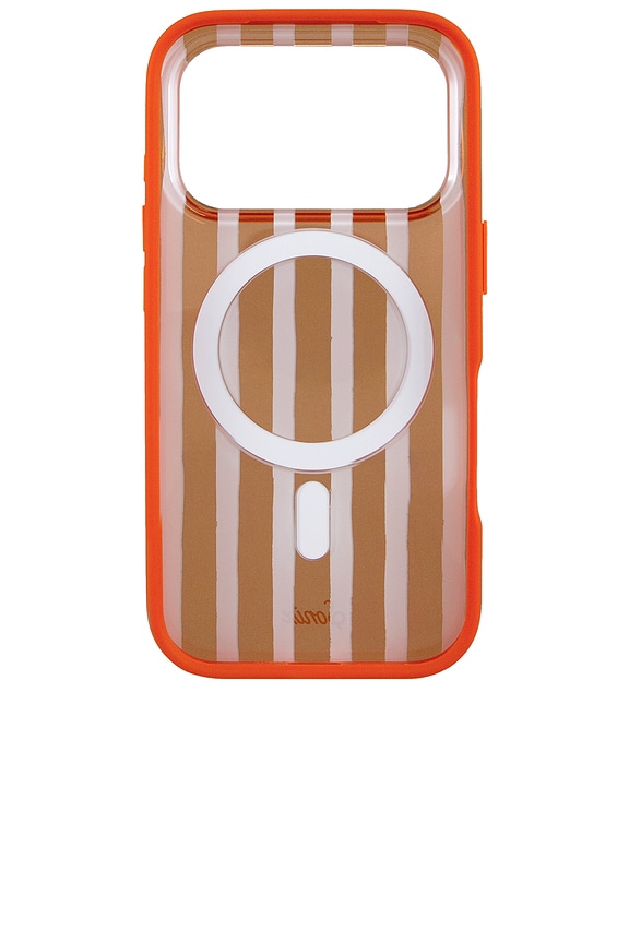 view 2 of 4 Magsafe Compatible iPhone 17 Pro Case in Abstract Stripe Pumpkin