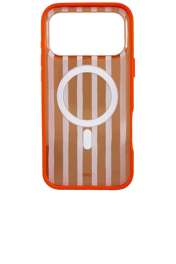 view 2 of 4 Magsafe Compatible iPhone 17 Pro Max Case in Abstract Stripe Pumpkin